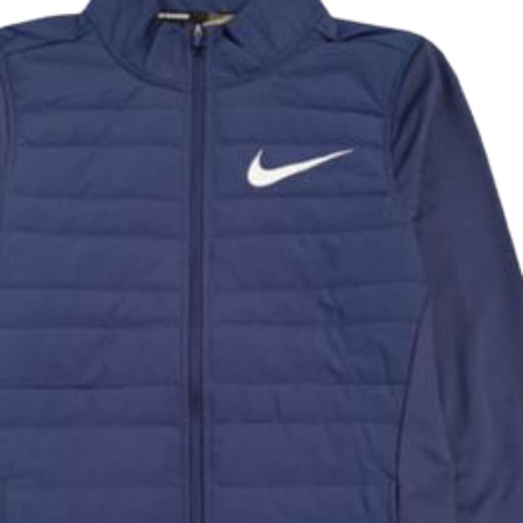 Nike Logo Print Stand Collar Cotton Jacket Men Jackets Blue AQ4878-429