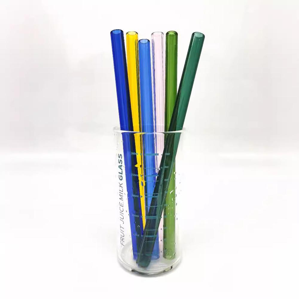 10Pcs Reusable Drinking Straw Glass Straws Eco-friendly High Borosilicate Glass Straw Tube Party Bar Drinkware Bar Accessories