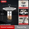 Stainless Steel Odor Proof Drain Core Hair Catcher Insect Proof Kitchen Sewer Sealing Ring Bathroom Drain Plug