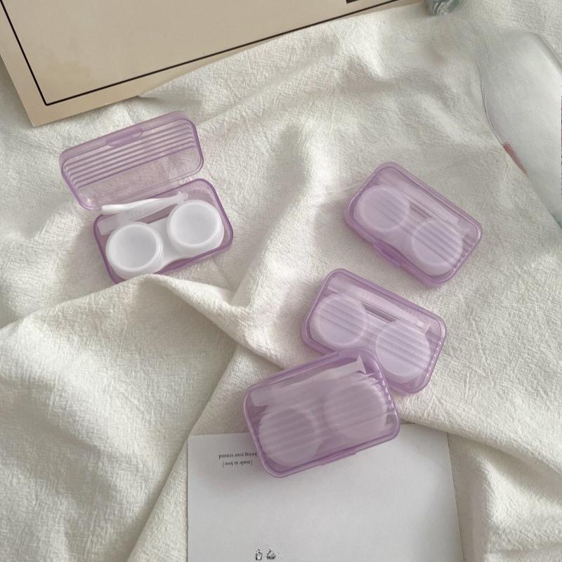 1pcs Simple Transparent Contact Lens Box Contact Lens Case Travel Portable Contact Lenses Case