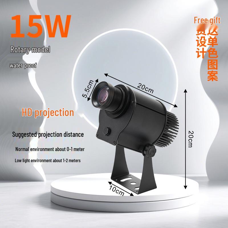 Waterproof Outdoor Logo & Text Projector Light for Shop Facades & Walls