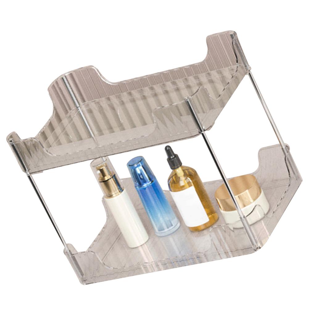 Desk Storage Rack Multipurpose Simple Light Luxury Double Layer Desktop Display Shelf for Home Bathroom