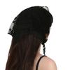 French Lace Flower Bandana Triangle Head Scarf Comfortable Polyester Multiuse Headwear For Women Casual and Travel Wear
