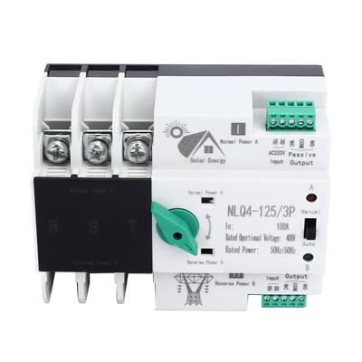 Uninterruptible Dual Power Transfer Switch Circuit Electrical Selector Switch 400V 100A