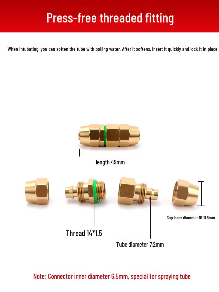 High-Pressure Water Pipe Coupler: Crimp-Free Spraying Machine Connector Accessories