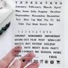 Dagsplan Gjennomsiktig silikon klare stempler for segl DIY Scrapbooking Fotoalbum Dekor Kunst Kalender Dato Måned Uke Tidsplan