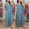 2024 Summer Retro Print Loose Sleeveless Women's Jumpsuit