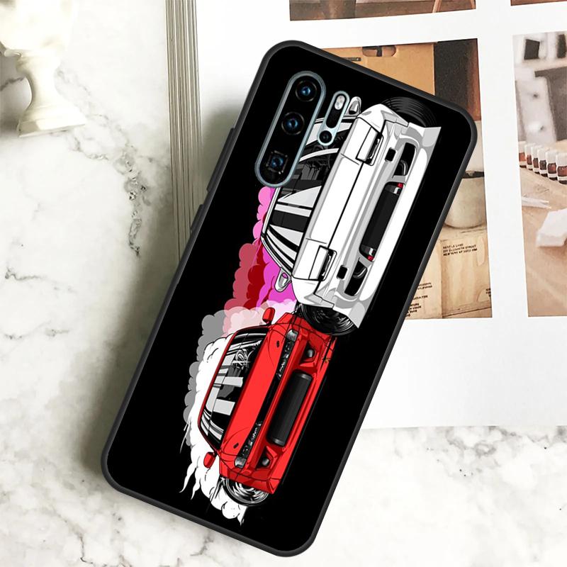 JDM Cars For Huawei Nova Y70 Y72 Y73 Y60 Y90 Y61 Y91 7i 8i 11i 12i 12s 9 10 SE P20 P30 P40 Lite Case