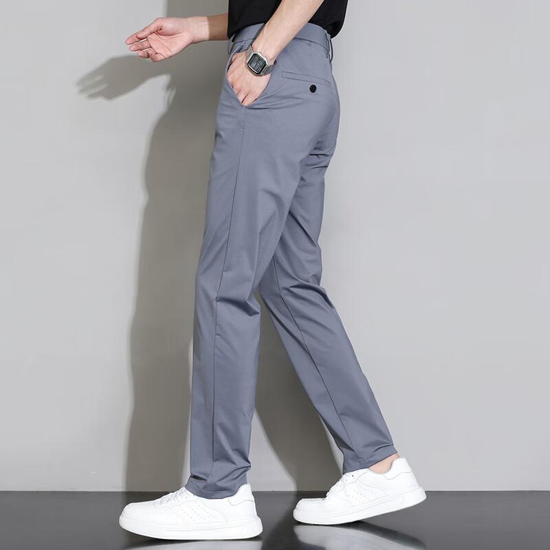 FAPAI Men's Easy Care Stretch Business Casual Pants