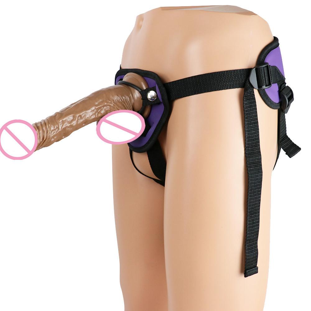 Female Pull-up Pants Fake Penis Sexual Products Female Manual Dildo Masturbator