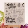 55KF Christmas Snowflake Flower Silicone Clear Seal Stamp DIY Scrapbooking Embossing Photo Album Decorative Paper Card Craft Art