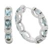 Silberohrringe mit London Blue Topas 8,12 ct, Zirkonia (2204640)