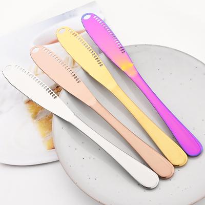 Cheese Dessert Cream Bread Jam Knife Colorful Butter Knife Stainless Steel Knife Western Kitchen Cutter Dinnerware Cutlery Tool