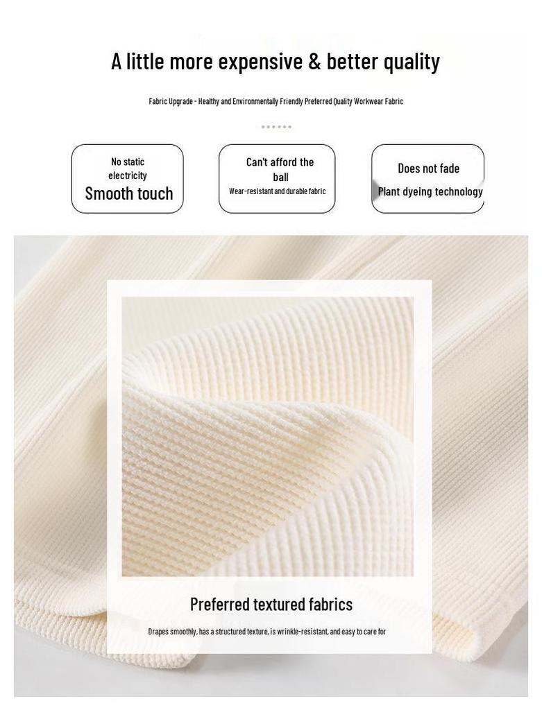 Women's Fleece-Lined Chenille Wide-Leg Pants: Tall, Draped, Casual Style for Spring & Autumn 2025