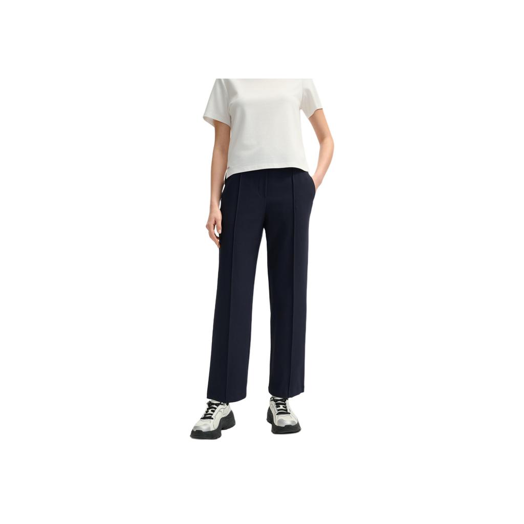 New FILA EMERALD Knitted Sweatpants Women's Midnight Blue F11W524601F-NV