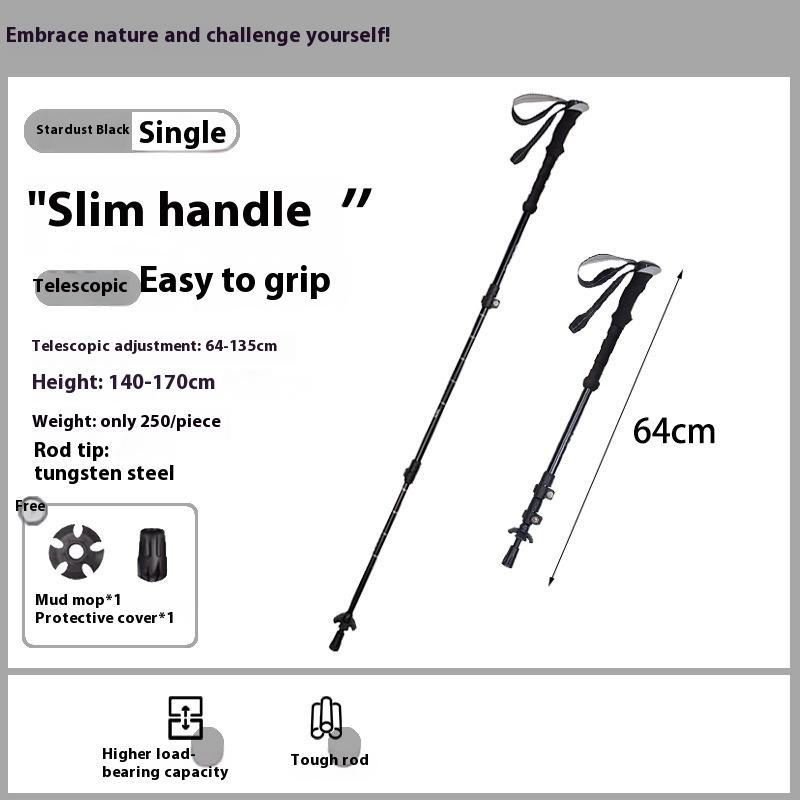 

Outdoor Walking Stick Aluminum Alloy Alpenstock Telescopic Hiking Trekking Pole For Adult Kids Women Men Children