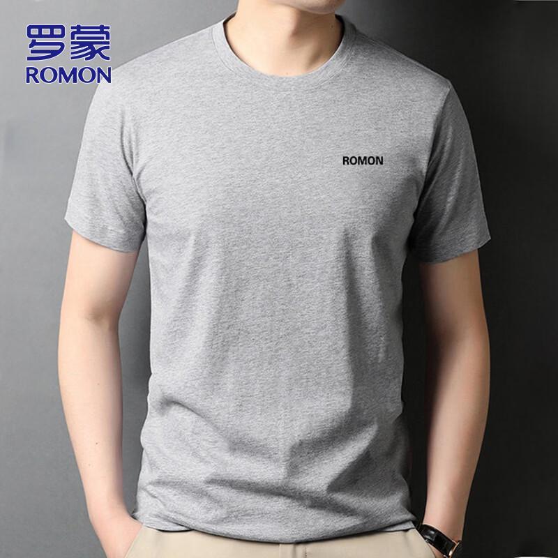 ROMON Men's Pure Cotton Short Sleeve Crew Neck T-Shirt