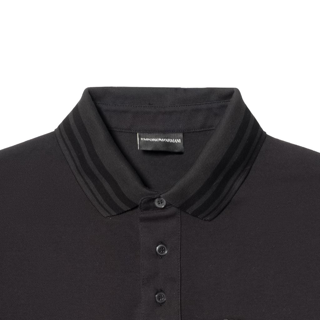 Emporio Armani Ss25 Logo Embroidered Cotton Short Sleeve Polo Shirt Men polo shirts Dark-Green EM000859-AF12955-U8168