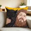 Comedic Horror Streamer CaseOh Square Double-Sided printed Pillow Case Bedroom Bedside Pillow Sofa Cushion Cover