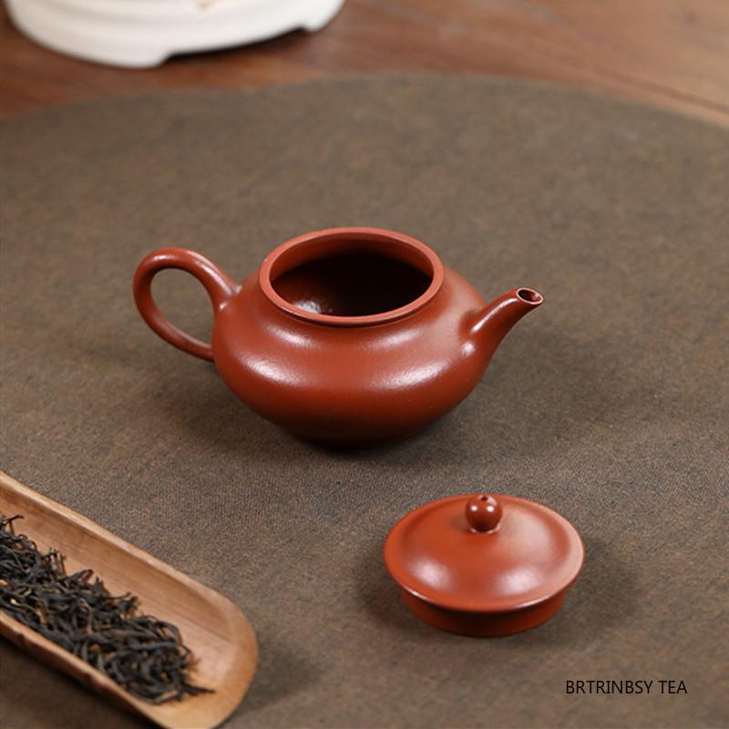 110ml Chinese Yixing Purple Clay Teapot Tradition Handmade Beauty Tea Pot Raw Ore Zhu Mud Kettle Household Zisha Tea Set Teaware