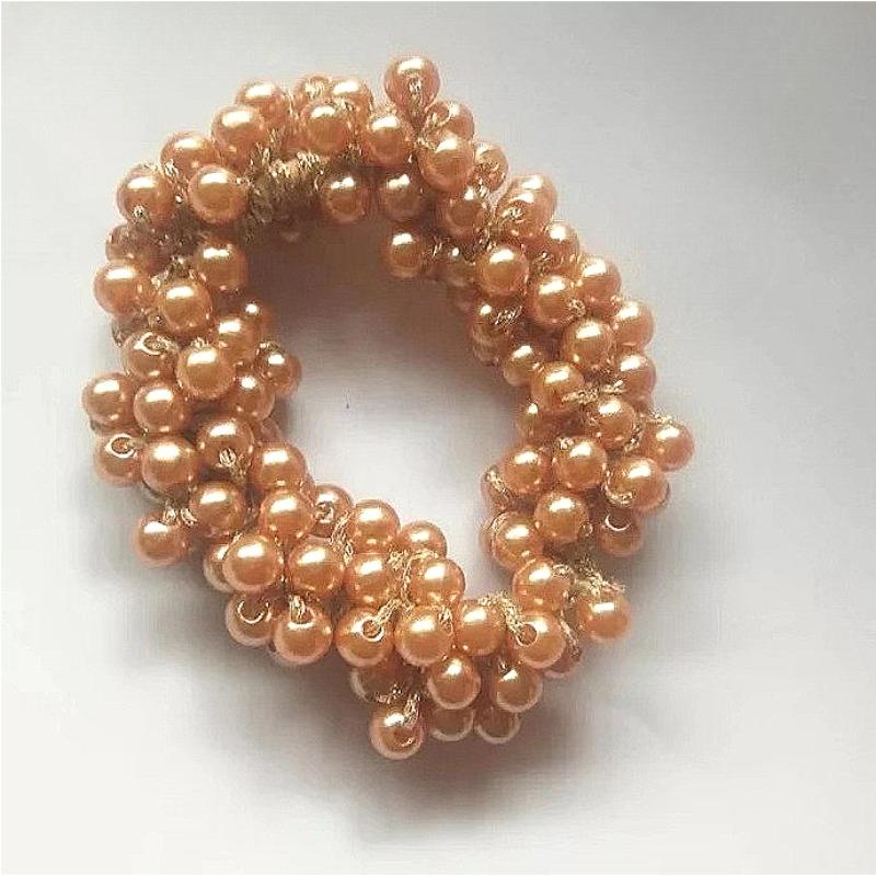 Fashionable Pearl Hair Ties Beautiful Pearl Elastic Hairbands Handmade Headwear Woman Hair Accessories