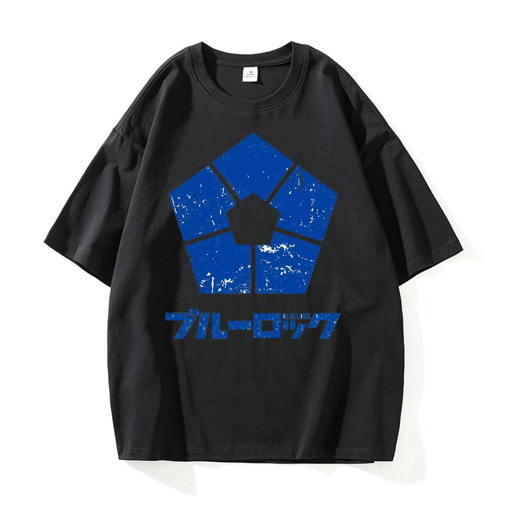 Japanese Anime Blue Lock T Shirts Men Women Clothing Short Sleeve T-shirt Cotton T-shirts High Quality Streetwear