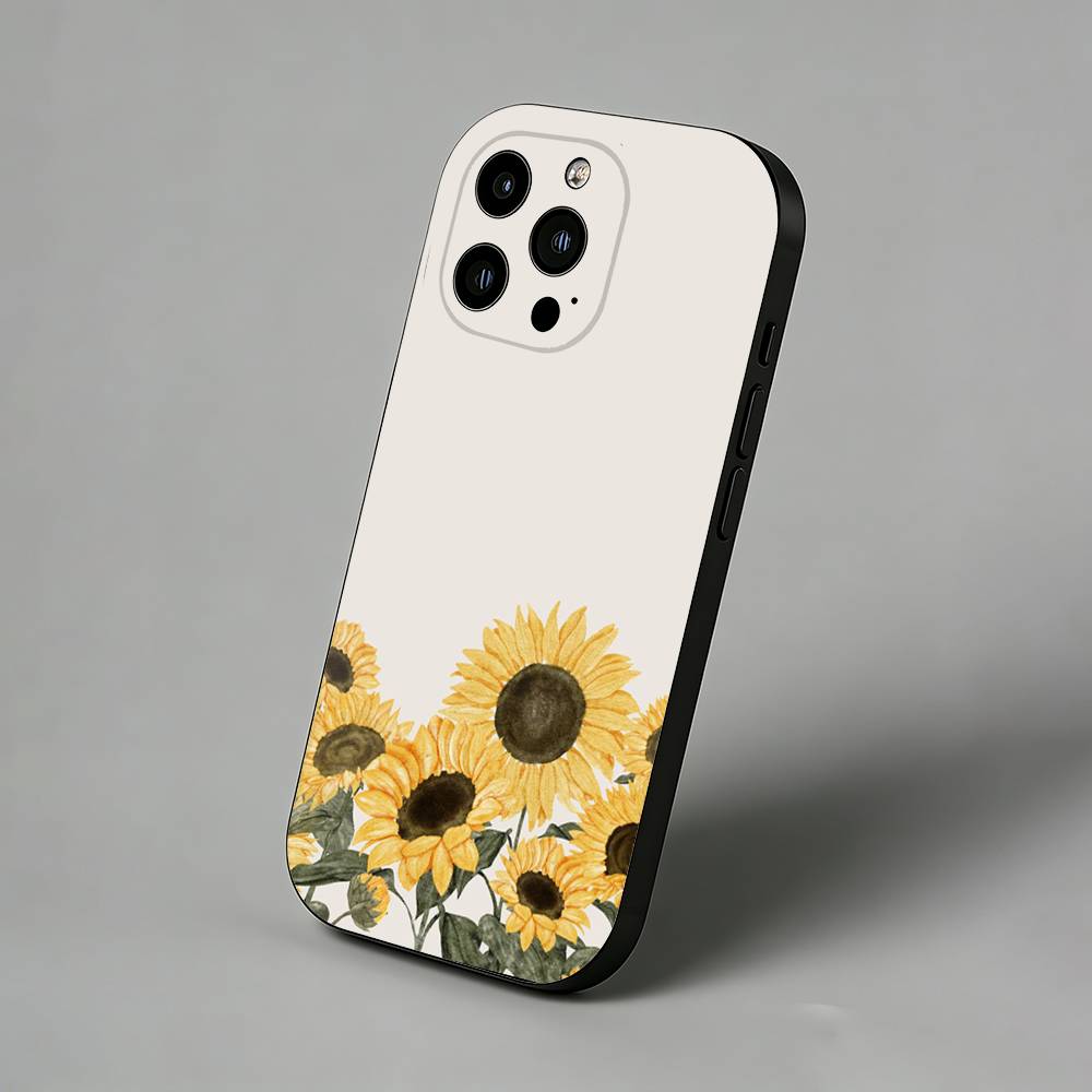 Sunflower Phone Case for iPhone 17 Air 16 Pro Max 16e 15 Plus 14 13 Mini 12 11  Back Cover