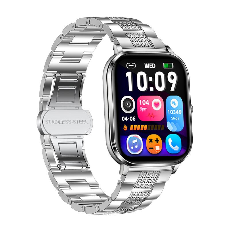 2026 New Low Power Ladies Smart Watch 1.82" IPS Screen BT5.3 Call 128M Memory Health Monitor IP68 Waterproof Sports Tracker