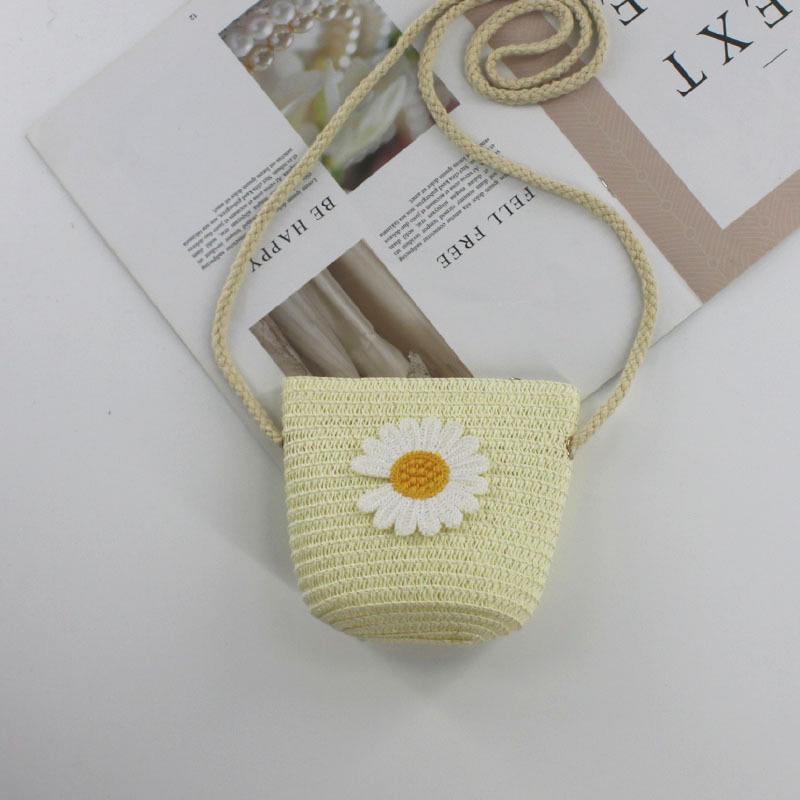 2024 Women's Mini Cartoon & Straw Flower Messenger Bags - Cute Beach Accessory