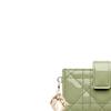 Dior Lady  Fashionable Exquisite Woven Pattern Patent Calfskin Card Holder Women Card Holder Green S0074OVRB-M73H