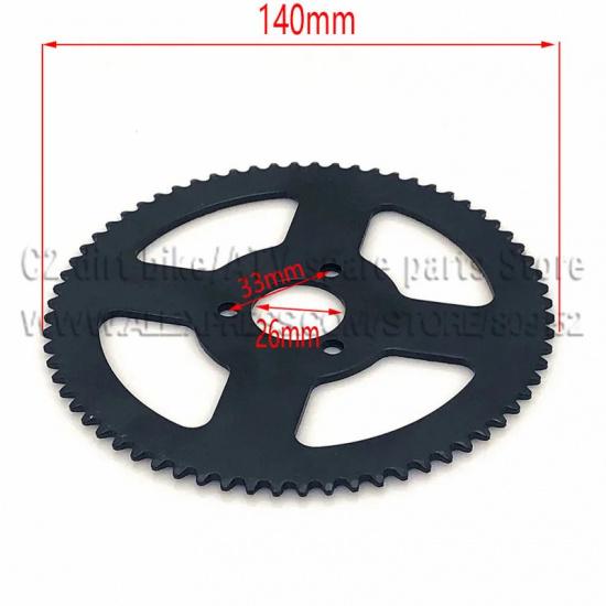 25H Chain 144 Links With 68 teeth Rear Sprocket and Front 7 teeth sprocket shaft for 49CC Engine Mini moto Pocket Bike ATV Quad