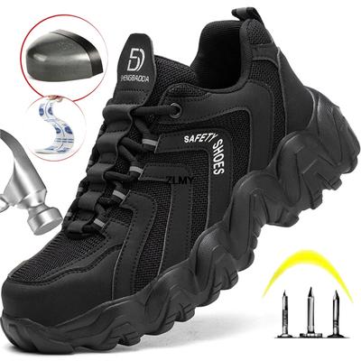 Neue Sicherheitsschuhe für Damen mit Stahlkappe, Sneaker, Plateau-Arbeitsschuhe, leichte, durchstich- und bruchfeste Sicherheitsstiefel für Damen