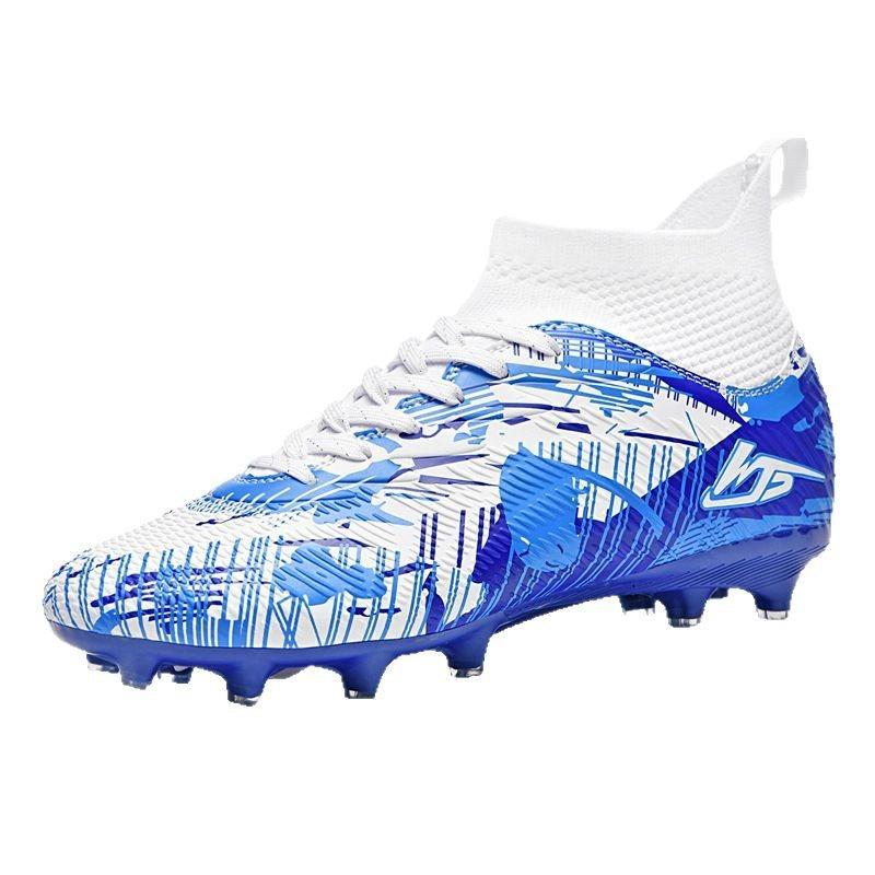 Football shoes men's high-top spikes grass game training shoes young students football shoes hair