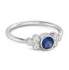 Bezel Set Blue Sapphire 925 Sterling Silver Boho Ring