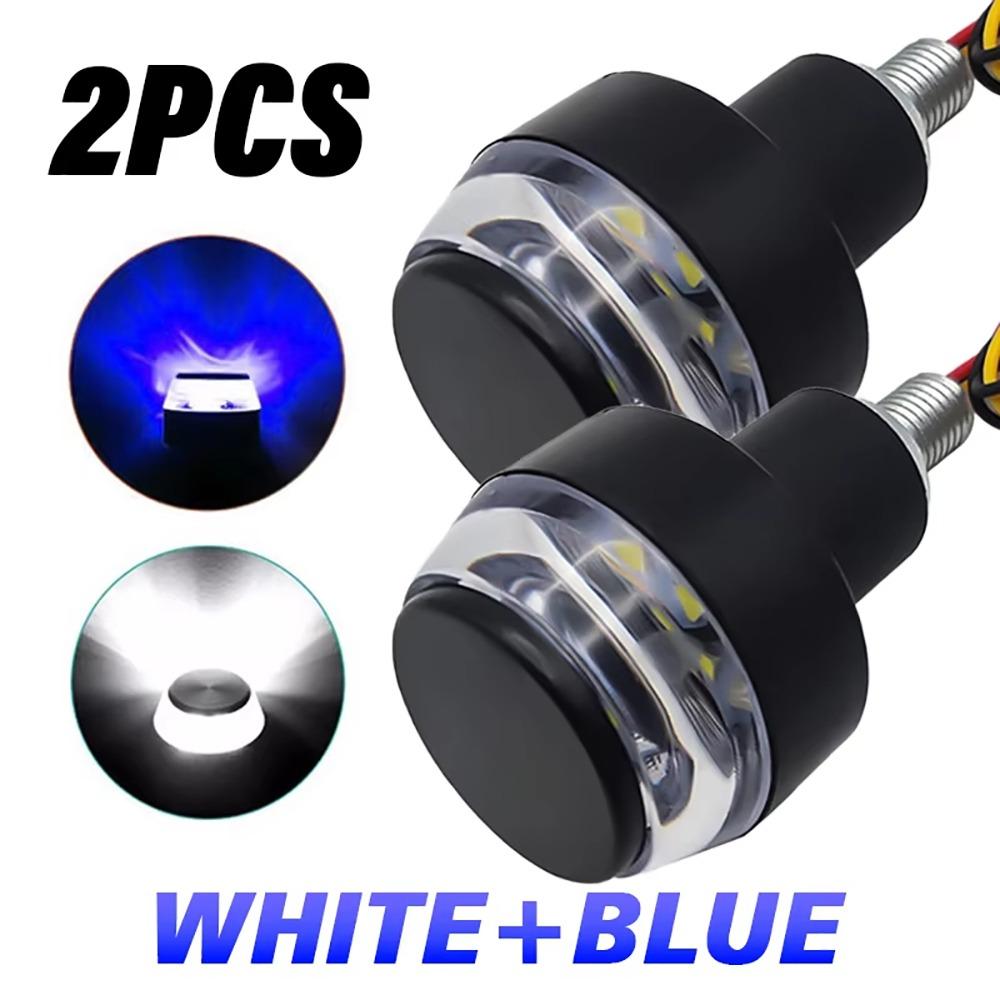 1/2Pcs New 12V Motorcycle Turn Signals 22mm Flashing Corner Lamp Handle Bar LED Light for Moto Handle Bar