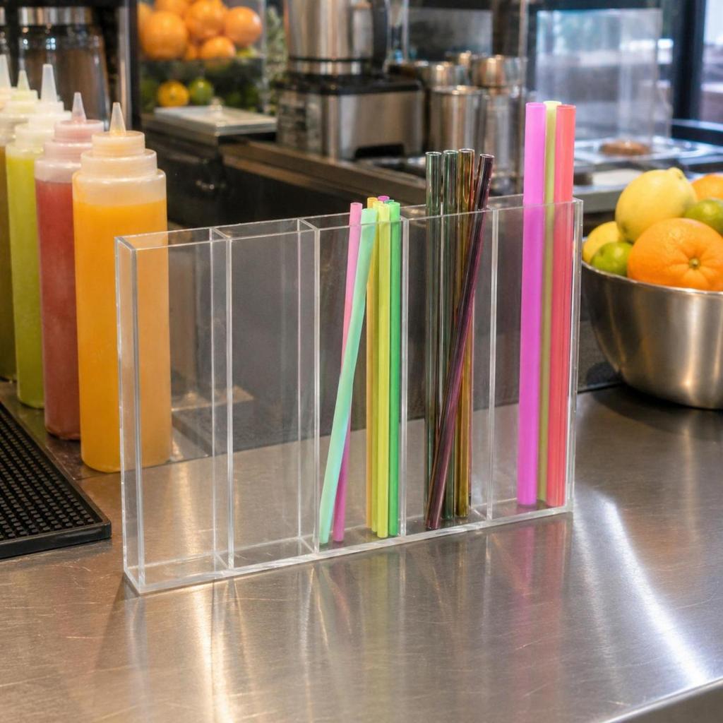 Acryl-Aufbewahrungsregal Ohne Bohren Installierbar Mehrere Fächer Klare Trennwände