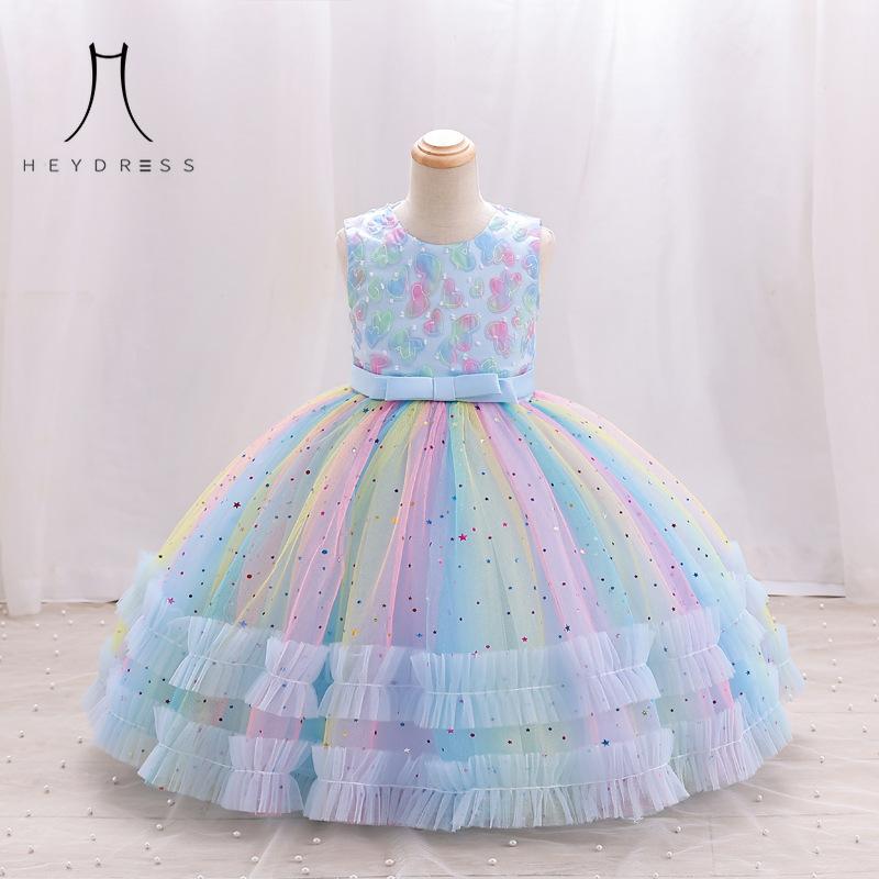 

Платье для девочек, сетчатое платье принцессы, детское платье на день рождения, год, год 140 синий