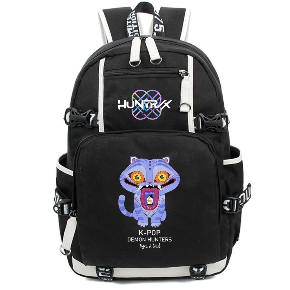 Cartoon K-Pop Demon Hunters Backpack Large Capacity Bookbag Laptop Unisex Student Boy Girl School Bag Large Capacity Travel Outdoor Bag