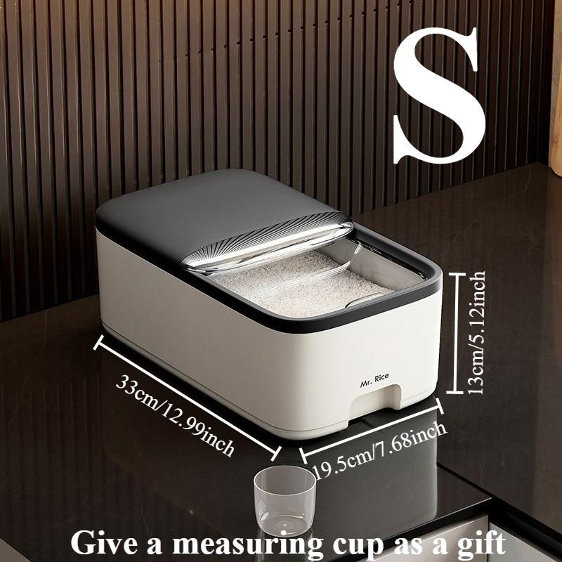 

1PC Rice Storage Box with Lid, Home Rice Box, Can Store Grains, Suitable for Kitchen, Household, Restaurant Use, Storage Basket