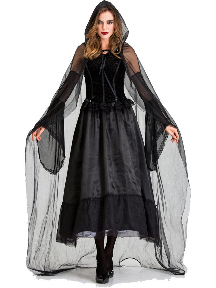 Halloween Grim Reaper Ghost Bride Demon Witch Vampire Costume Dress S