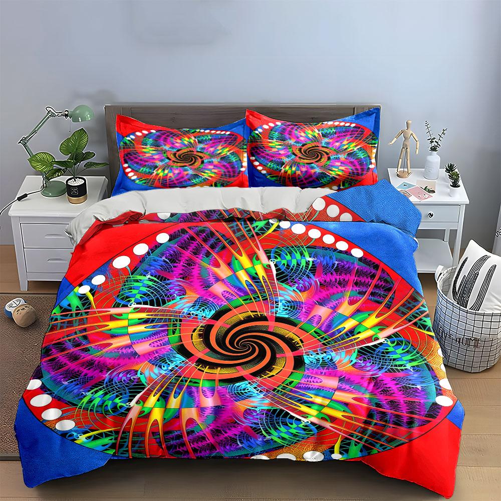 Colorful Abstract Art Set Soft Comfortable Duvet Cover Bedding Set Included 1*Duvet Cover & 2*Pillowcases, Gift