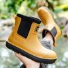 New men's rain shoes winter water shoes waterproof and non-slip thick-soled water boots adult kitchen work wear velvet rain boots women