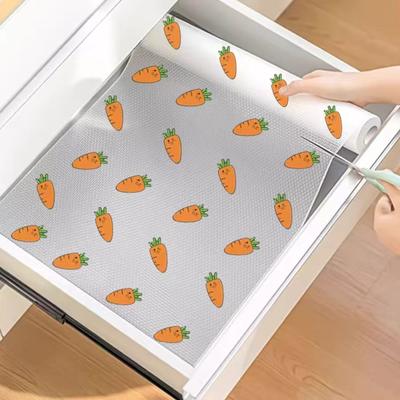 2025 Daisy Pattern Waterproof & Moisture-Proof Shelf Liner - Translucent, Non-Adhesive EVA Mat for Kitchen Cabinets, Drawers, and Shoe Racks