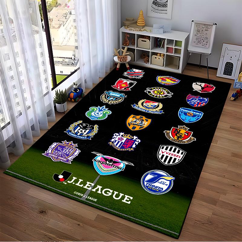 Japanese J-League Football Club Logos Non-slip Rug Suitable for Living Room and Bedroom Sofas