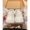Scarpe da ginnastica bianche primavera e autunno rialzate suola spessa velcro brutte carine scarpe da skate testa rotonda muffin scarpe pane