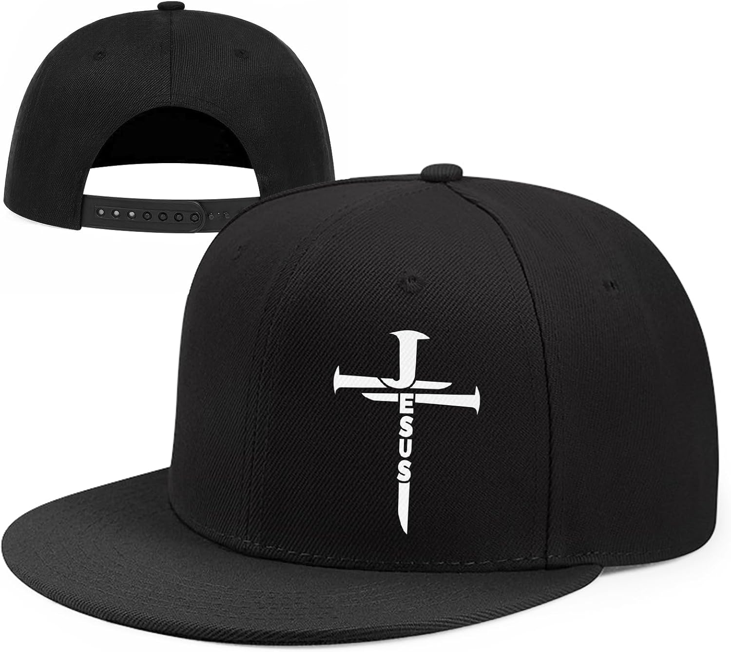 

Кепка Snapback с крестом Иисуса Полиэстер Христианская бейсболка Регулируемая Религиозные подарки для мужчин женщин One Size