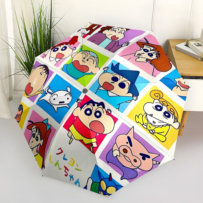 1pc Crayon Shin-chan Characters Windproof Automatic Umbrella, Lightweight for Women/Men, Perfect Christmas Gift a0811257