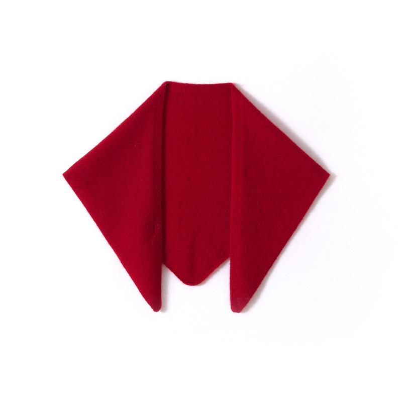 100% Pure Cashmere Women's Knit Triangle Scarf - Neck Warmer & Protector for Autumn/Winter