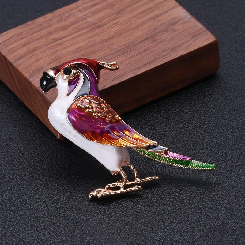 Enamel Woodpecker Brooch Female Tide Personality Temperament Jacket Cardigan Corsage Fashion Retro Versatile Pin