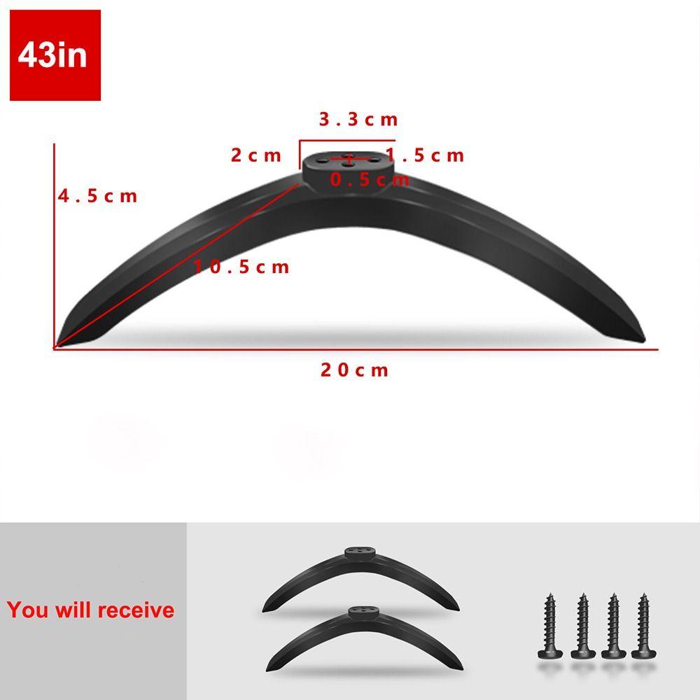 Schwarzer TV-Ständer Basis Halterung mit Schrauben Sockelfüße Halterung Neu Fernseher Tischfuß Schlafzimmer